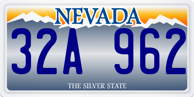 NV license plate 32A962