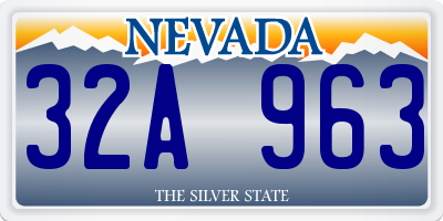 NV license plate 32A963