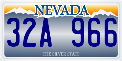 NV license plate 32A966