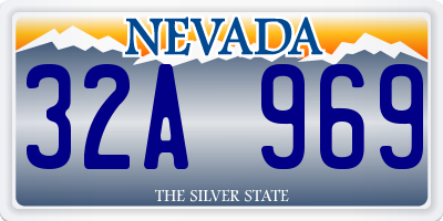 NV license plate 32A969