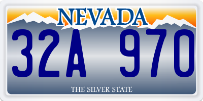 NV license plate 32A970