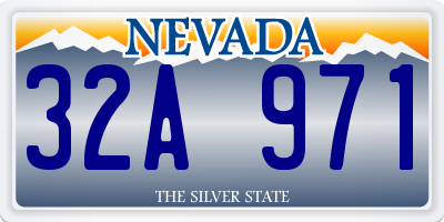 NV license plate 32A971