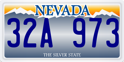 NV license plate 32A973