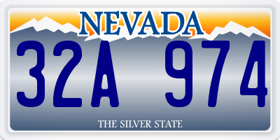NV license plate 32A974
