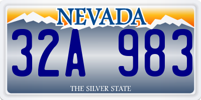 NV license plate 32A983