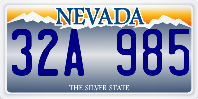 NV license plate 32A985