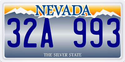 NV license plate 32A993