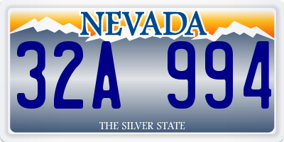 NV license plate 32A994