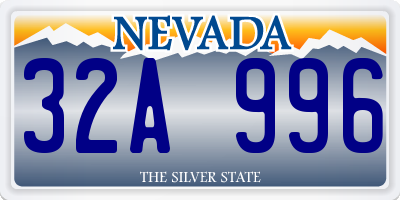 NV license plate 32A996