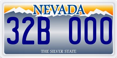 NV license plate 32B000