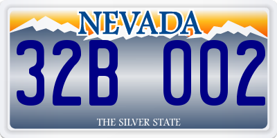 NV license plate 32B002