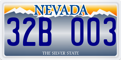 NV license plate 32B003