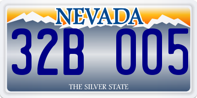 NV license plate 32B005