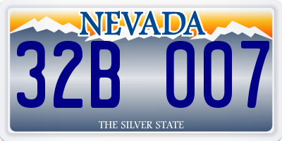 NV license plate 32B007