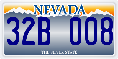 NV license plate 32B008