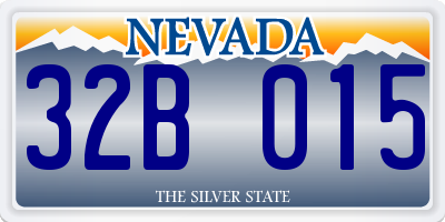 NV license plate 32B015