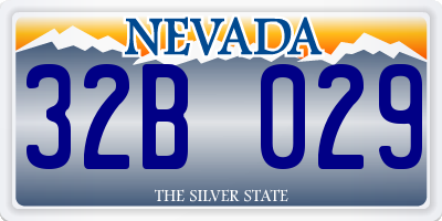 NV license plate 32B029
