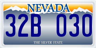NV license plate 32B030