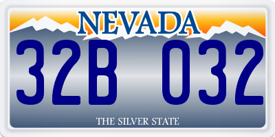 NV license plate 32B032