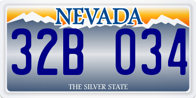 NV license plate 32B034