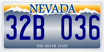 NV license plate 32B036