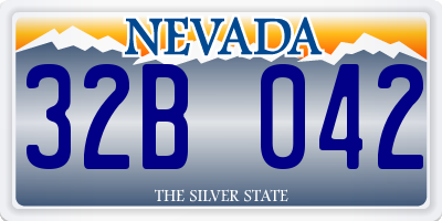 NV license plate 32B042