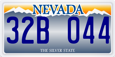 NV license plate 32B044