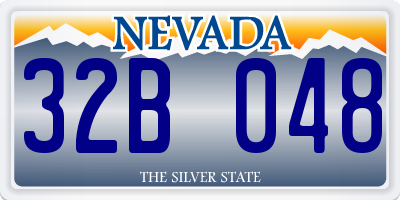 NV license plate 32B048