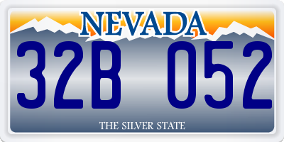 NV license plate 32B052