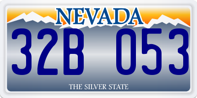 NV license plate 32B053