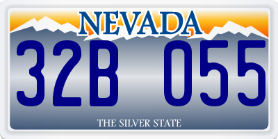 NV license plate 32B055