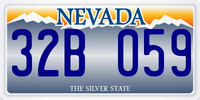 NV license plate 32B059