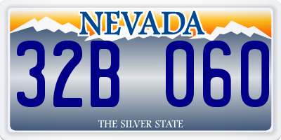 NV license plate 32B060