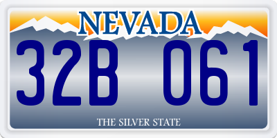 NV license plate 32B061