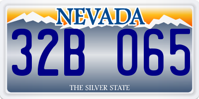 NV license plate 32B065