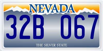 NV license plate 32B067
