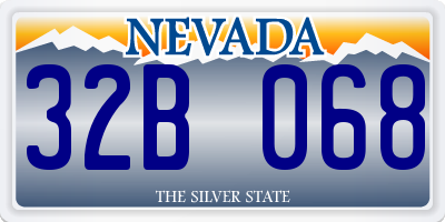 NV license plate 32B068