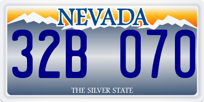 NV license plate 32B070