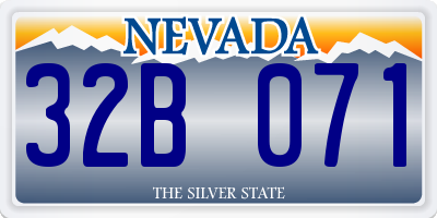 NV license plate 32B071