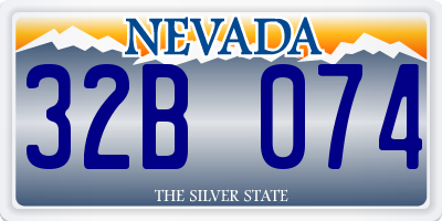 NV license plate 32B074