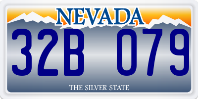 NV license plate 32B079