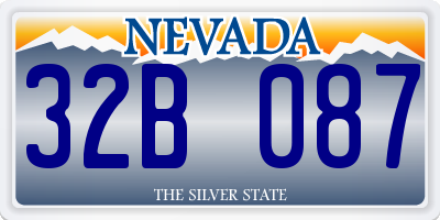 NV license plate 32B087