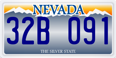 NV license plate 32B091