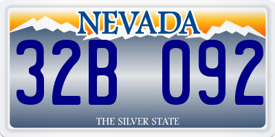 NV license plate 32B092
