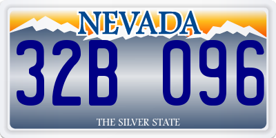 NV license plate 32B096