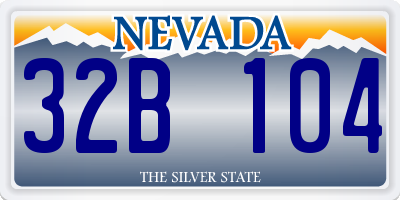 NV license plate 32B104