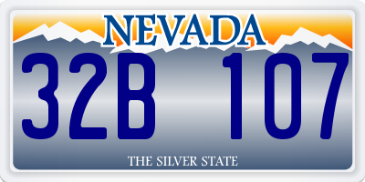 NV license plate 32B107