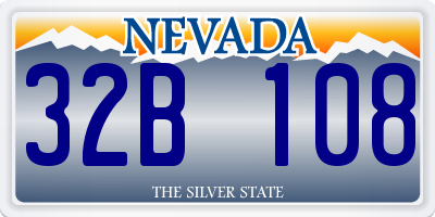 NV license plate 32B108
