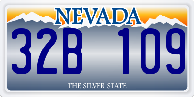 NV license plate 32B109