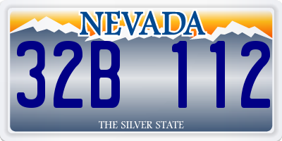 NV license plate 32B112